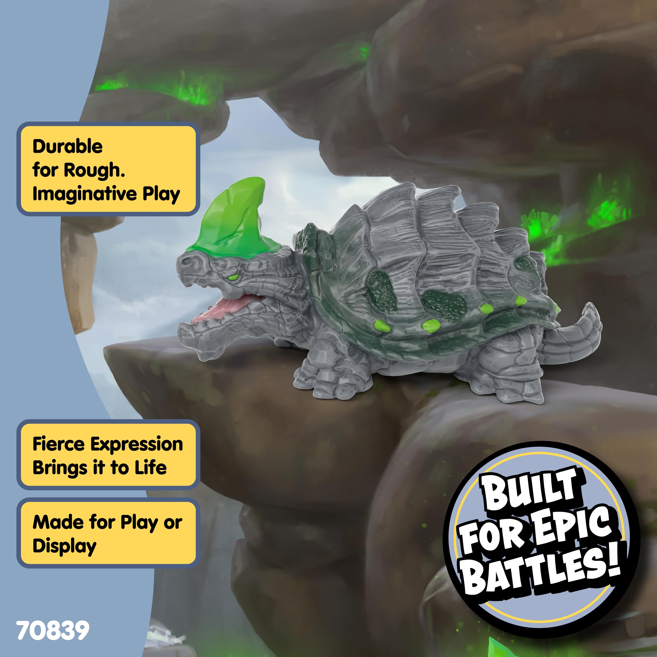 Schleich Eldrador Creatures Stone Tortoise – 4-Inch Durable Fantasy Monster Toy for Imaginative Play (Ages 6+)