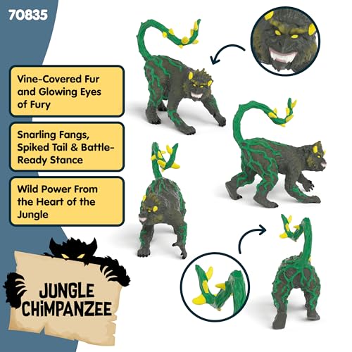 Schleich Eldrador Jungle Chimpanzee – 3-Inch Monster Figure for Kids Ages 7+