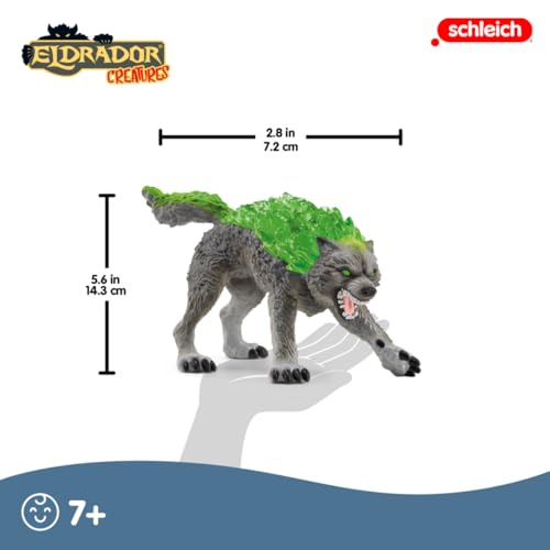 Schleich Eldrador Stone Wolf Figurine - 6" Rock Beast Toy for Kids Ages 7+