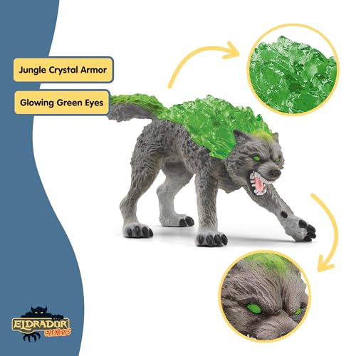 Schleich Eldrador Stone Wolf Figurine - 6" Rock Beast Toy for Kids Ages 7+