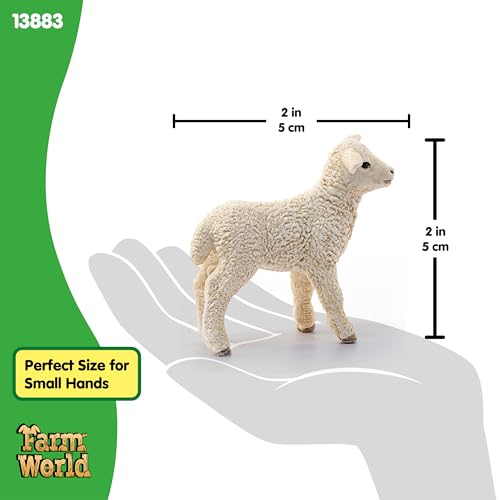Schleich Farm World Lamb Figurine – Realistic Toy Animal for Ages 3-8