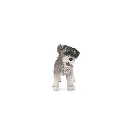 Schleich Farm World Miniature Schnauzer Figurine – Realistic Toy Dog for Kids Ages 3+