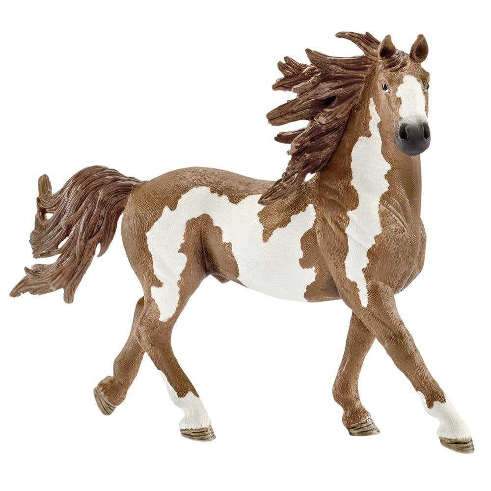 Schleich FARM WORLD Pinto Stallion – 5-Inch Realistic Toy Horse for Kids Ages 5+