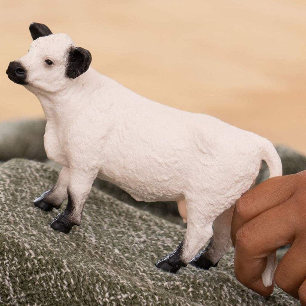 Schleich Galloway Cow Figurine - Realistic Farm Animal Toy for Kids Ages 3+