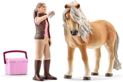 Schleich Horse Club Groom with Icelandic Pony Figurine Set for Kids Ages 5+