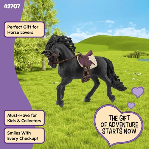 Schleich Horse Club Pura Raza Espanola Stallion Figurine & Accessories – 6" Hand-Painted Toy for Kids Ages 5+