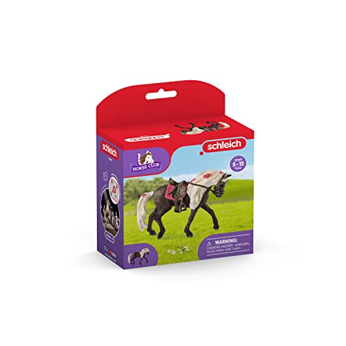 Schleich Horse Club Rocky Mountain Mare Horse Show Playset – 3-Piece Figurine Set for Kids Ages 5-12