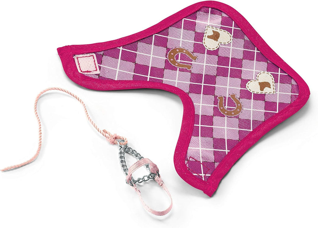 Schleich Horse Club Sofia's Fashion Creation for Andalusians - 4-Piece Horse Toy Set with Figurine, Blanket, Bridle & Scissors for Kids Ages 5+