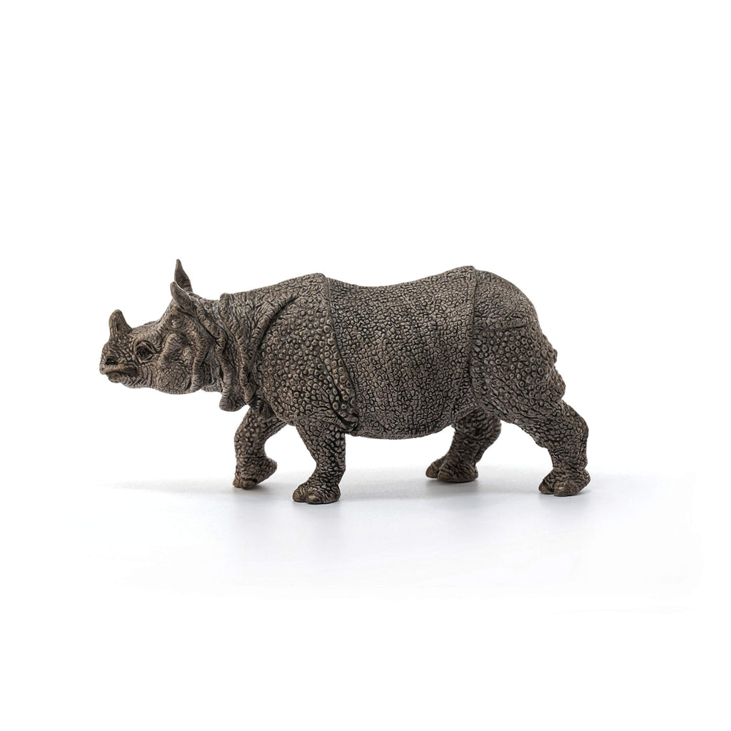 Schleich Indian Rhinoceros Figurine - Realistic Wild Life Toy for Kids Ages 3+