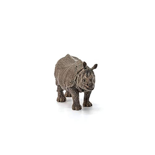 Schleich Indian Rhinoceros Figurine - Realistic Wild Life Toy for Kids Ages 3+