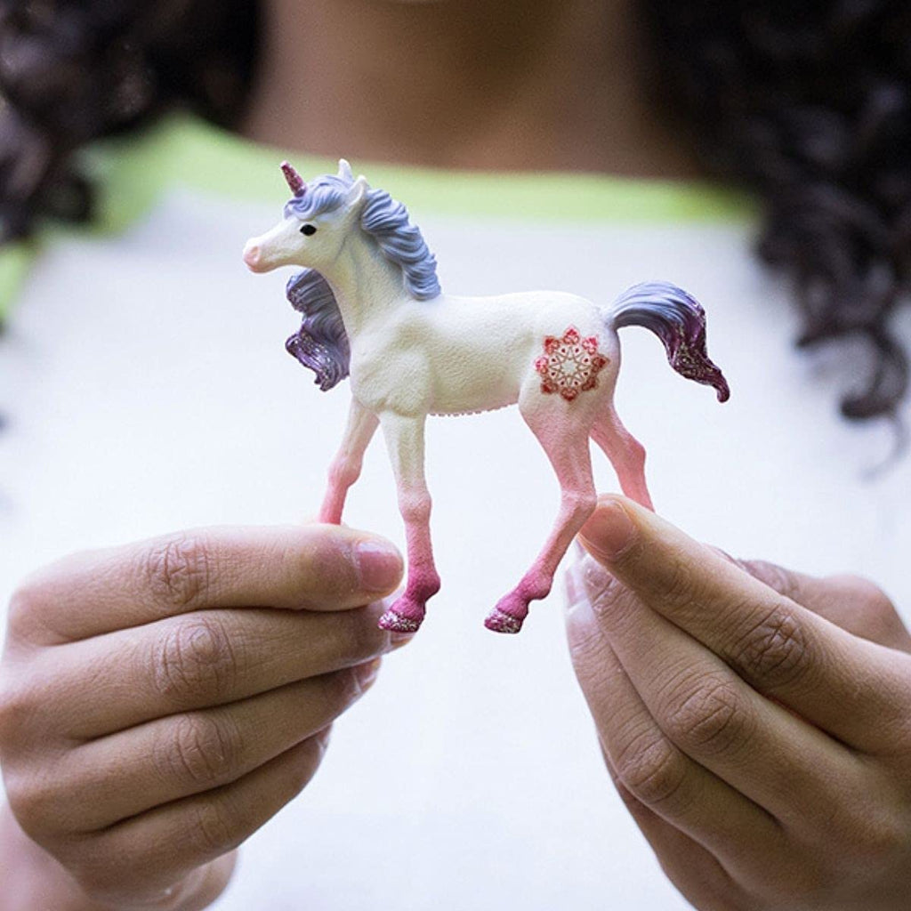 Schleich Mandala Unicorn Foal – Pink and Purple Unicorn Toy Figurine for Kids Ages 5+