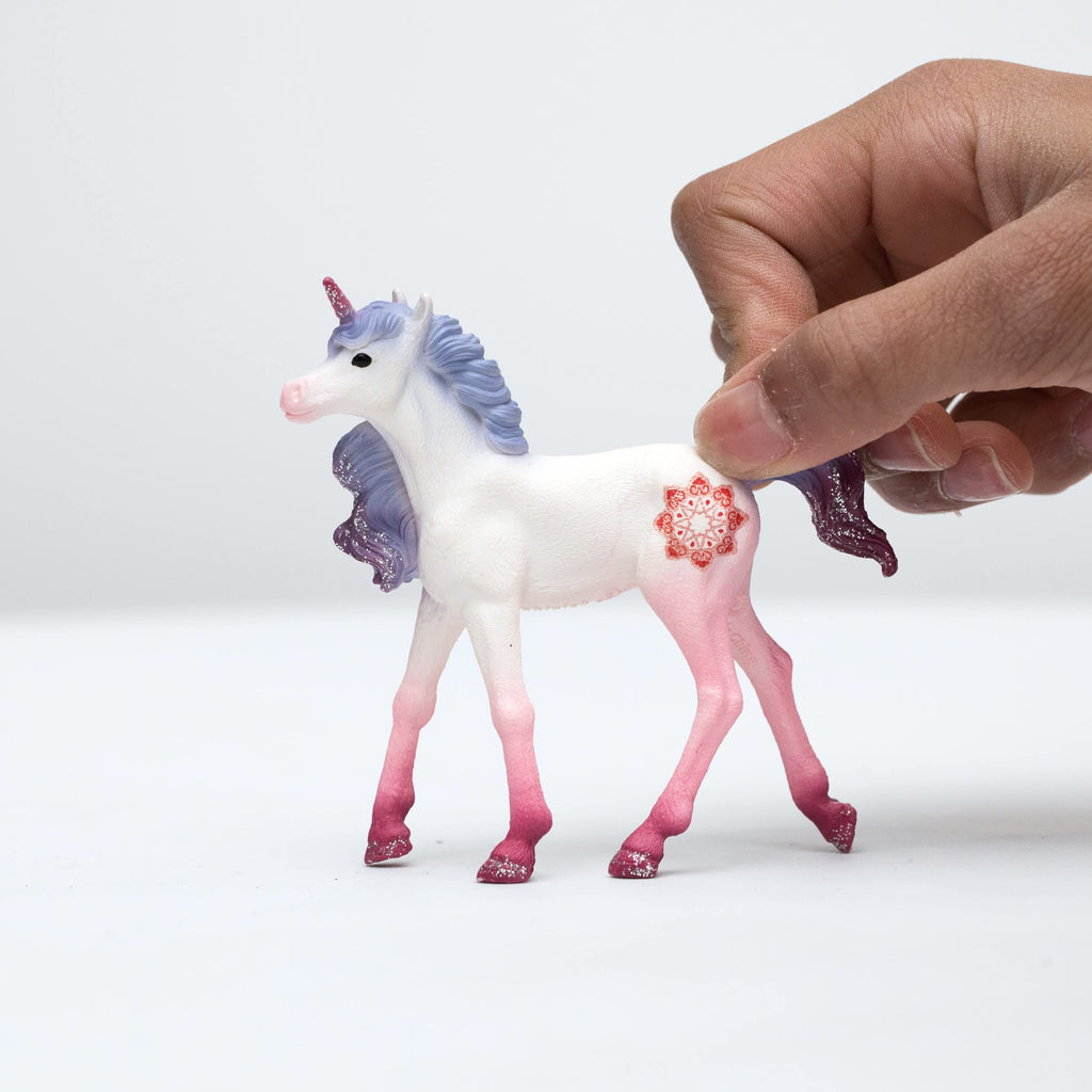 Schleich Mandala Unicorn Foal – Pink and Purple Unicorn Toy Figurine for Kids Ages 5+
