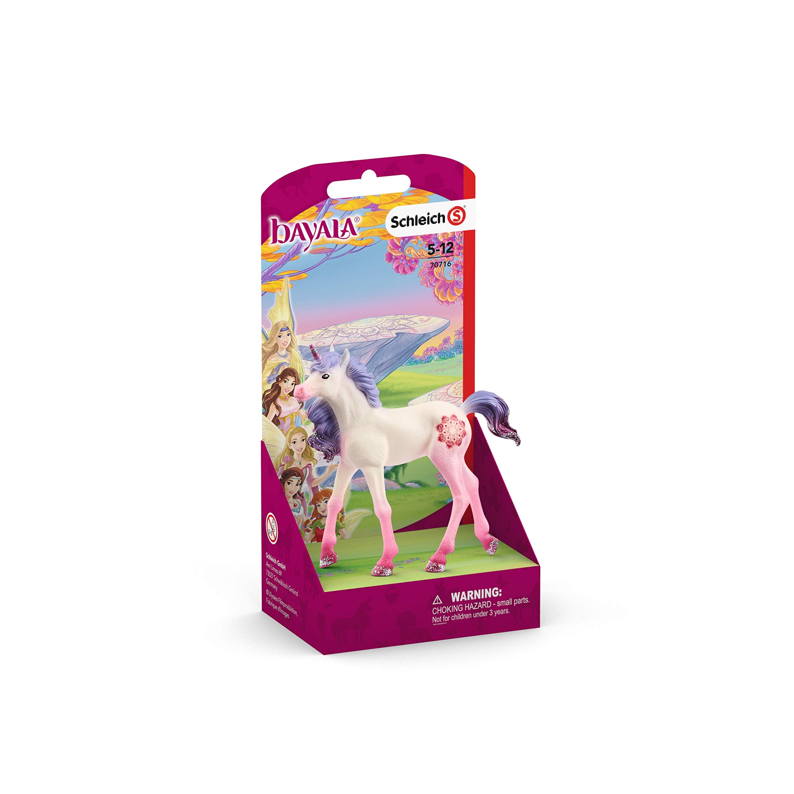 Schleich Mandala Unicorn Foal – Pink and Purple Unicorn Toy Figurine for Kids Ages 5+