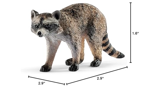 Schleich Raccoon Figurine – Realistic Wild Life Toy for Kids Ages 3+