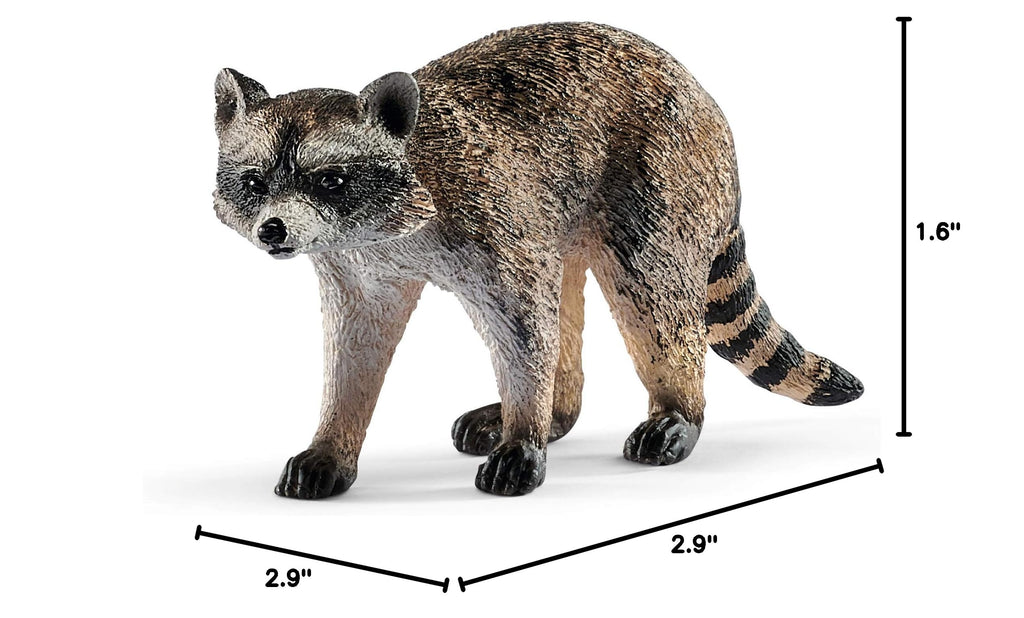 Schleich Raccoon Figurine – Realistic Wild Life Toy for Kids Ages 3+