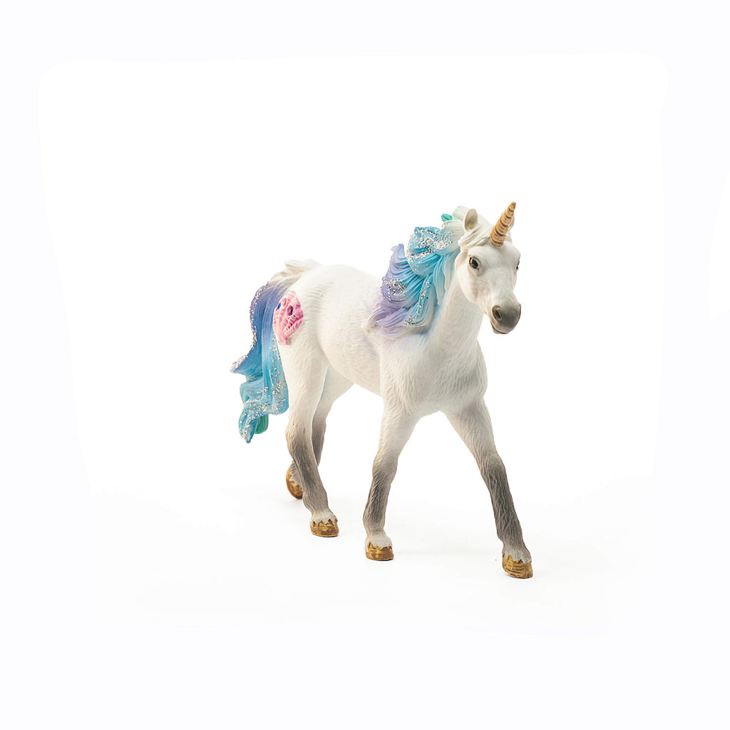 Schleich Sea Unicorn Stallion – Blue and Purple Unicorn Figurine with Gems for Ages 5+
