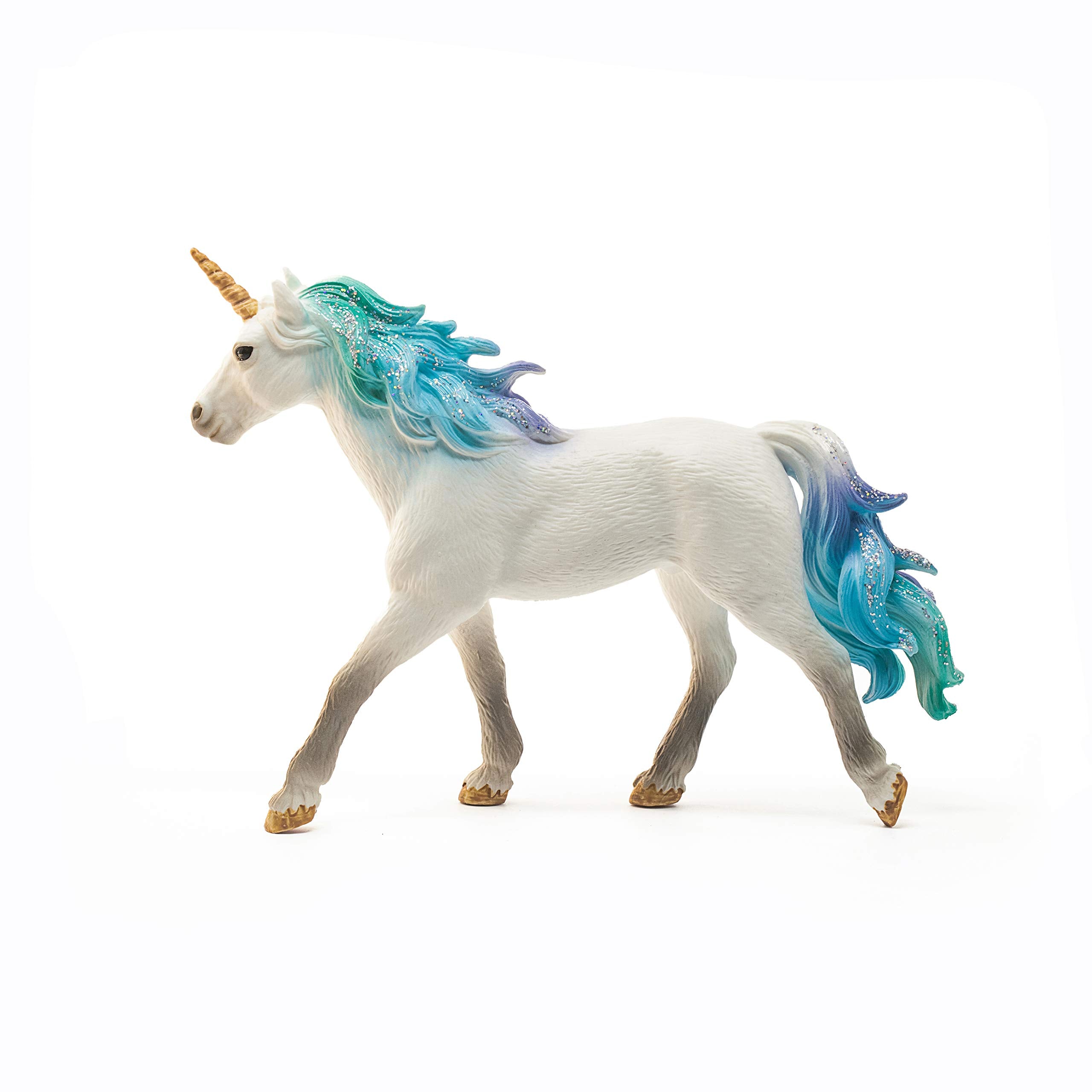 Schleich Sea Unicorn Stallion – Blue and Purple Unicorn Figurine with Gems for Ages 5+
