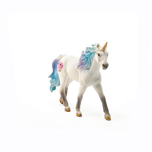 Schleich Sea Unicorn Stallion – Blue and Purple Unicorn Figurine with Gems for Ages 5+
