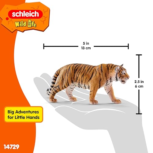 Schleich Siberian Tiger Figurine – Realistic Hand-Painted Wild Animal Toy for Ages 3+