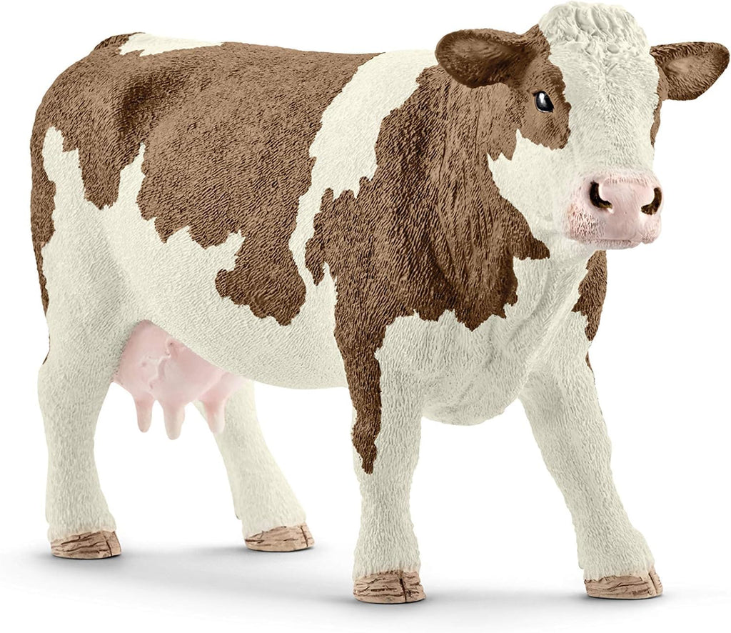 Schleich Simmental Cow Figurine – Realistic Farm Animal Toy for Imaginative Play Ages 3+