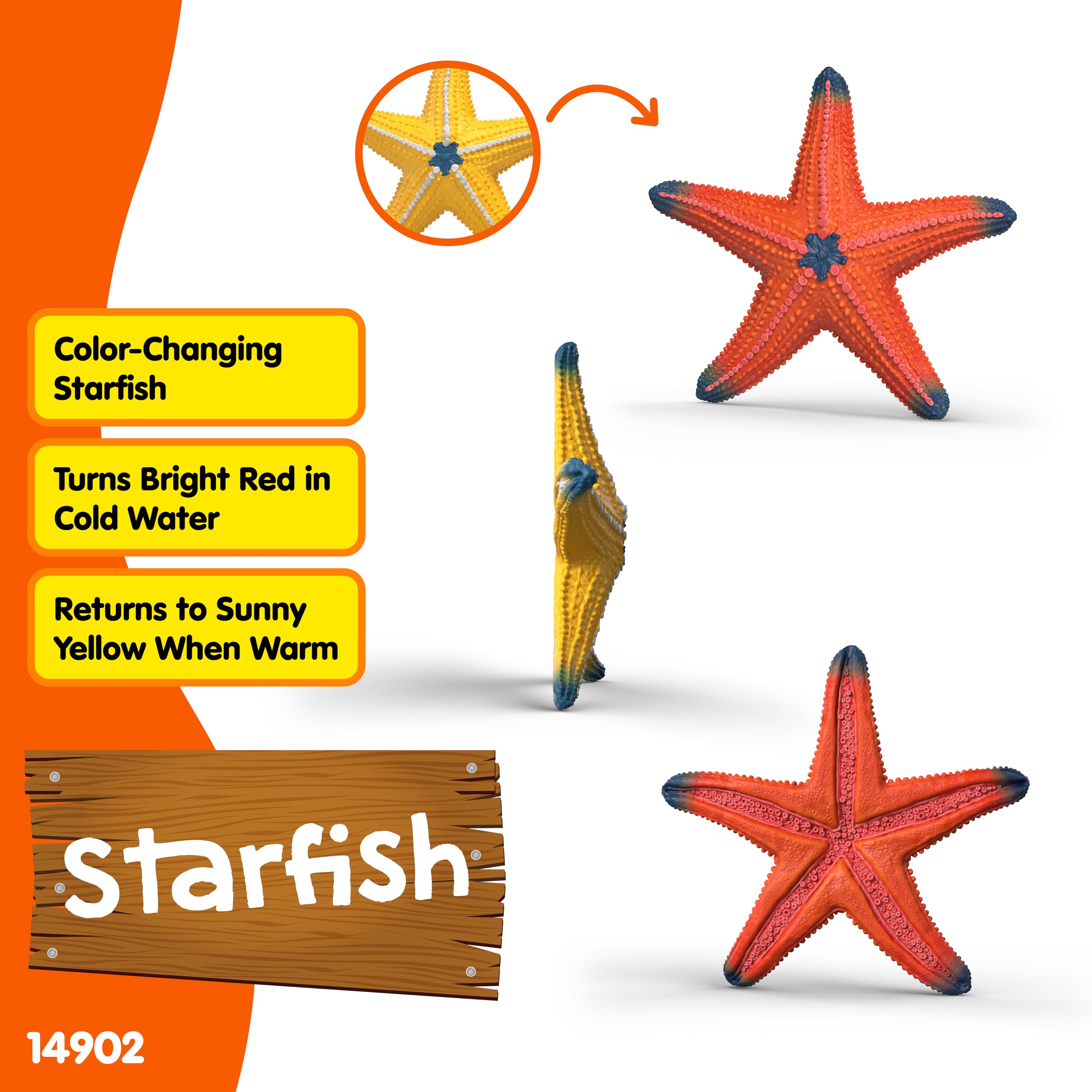 Schleich Starfish Figurine – Realistic Wild Life Toy for Imaginative Play