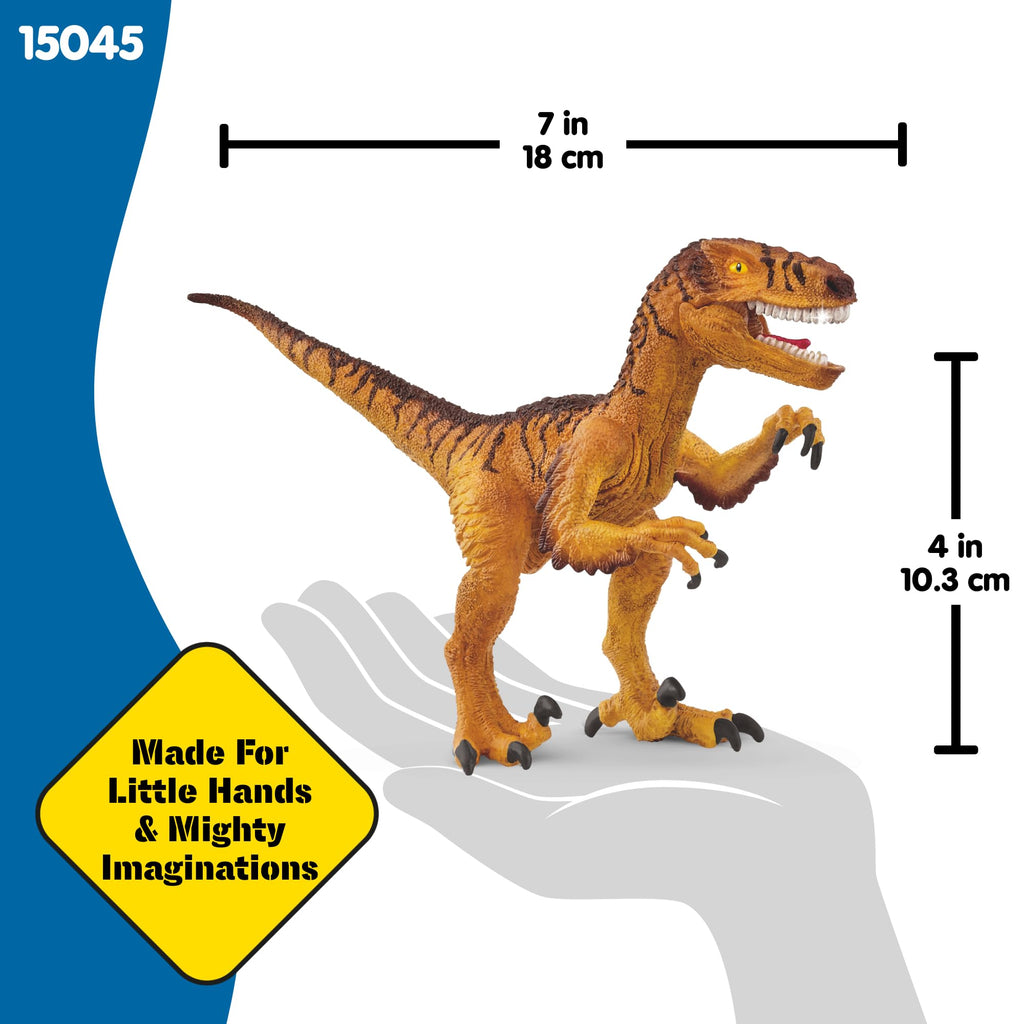 Schleich Velociraptor Dinosaur Toy - 7" Realistic Figurine with Movable Jaw, Ages 5+