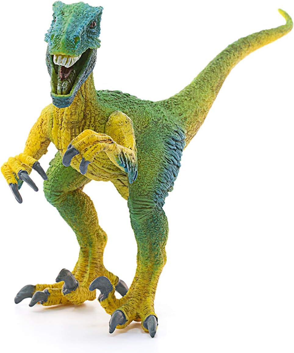 Schleich Velociraptor Figurine with Movable Jaw and Feathered Body – Realistic Dinosaur Toy for Imaginative Play, Ages 4+ (14585)