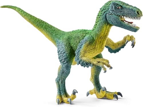 Schleich Velociraptor Figurine with Movable Jaw and Feathered Body – Realistic Dinosaur Toy for Imaginative Play, Ages 4+ (14585)