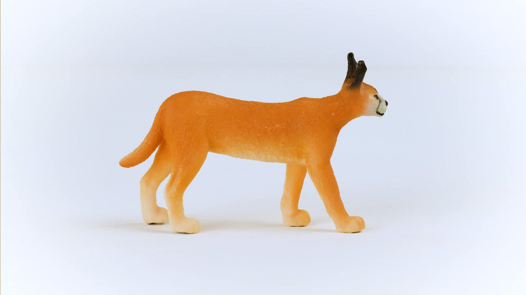 Schleich Wild Life Realistic Female Caracal Toy Figurine - Detailed 3+ Animal Figure