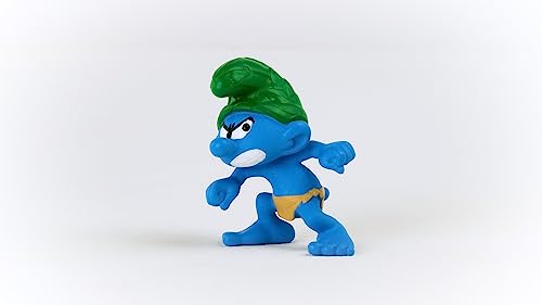 Schleich Wild Smurf Figure – Retro Collectible Smurfs Toy, Angry Expression