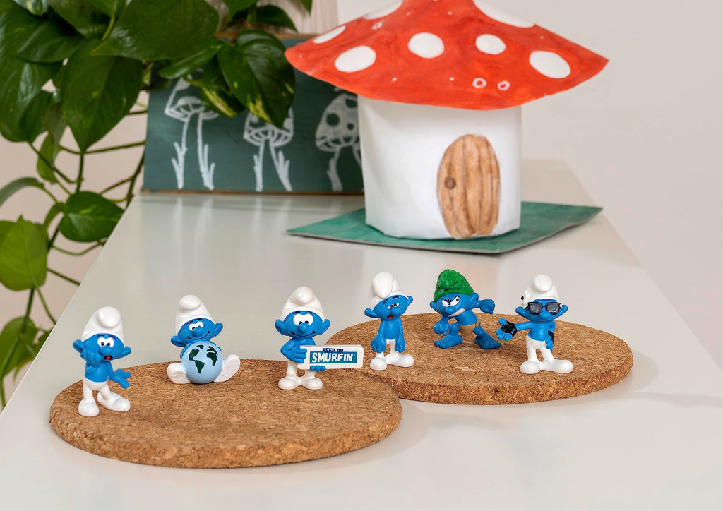 Schleich Wild Smurf Figure – Retro Collectible Smurfs Toy, Angry Expression