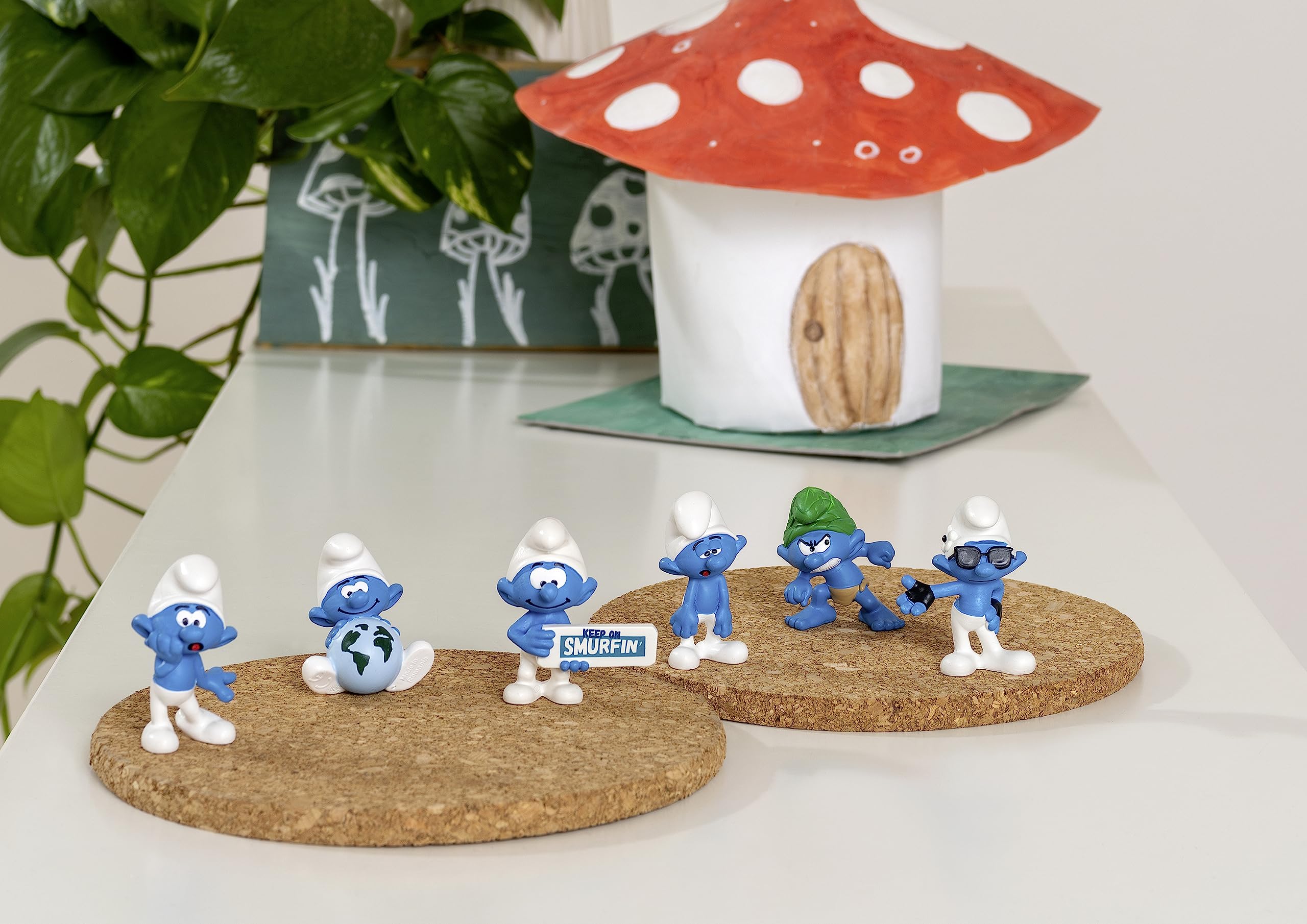Schleich Wild Smurf Figure – Retro Collectible Smurfs Toy, Angry Expression