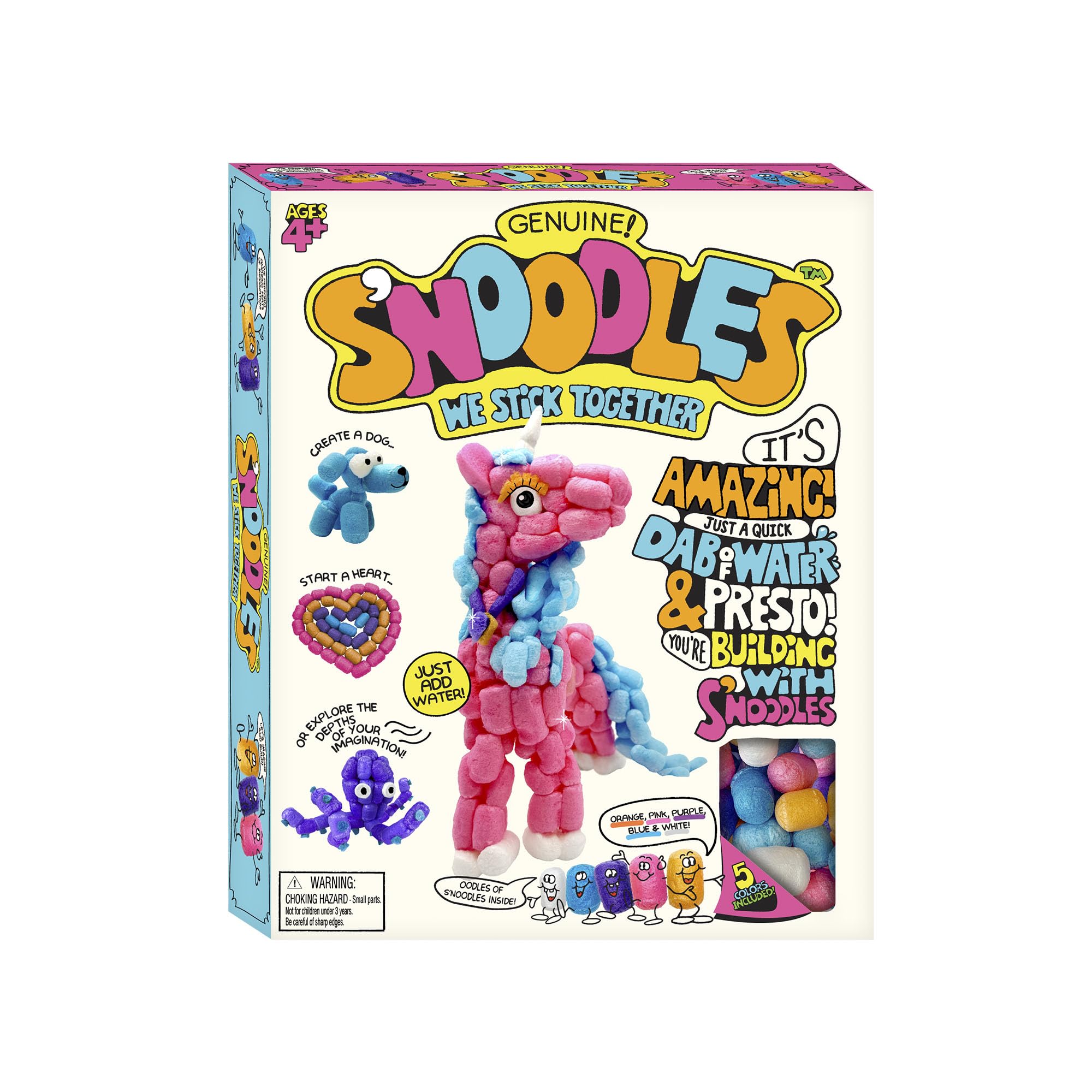 Schylling S'Noodles Creative Building Craft Kit – 210 Piece, Just Add Water, Ages 4+