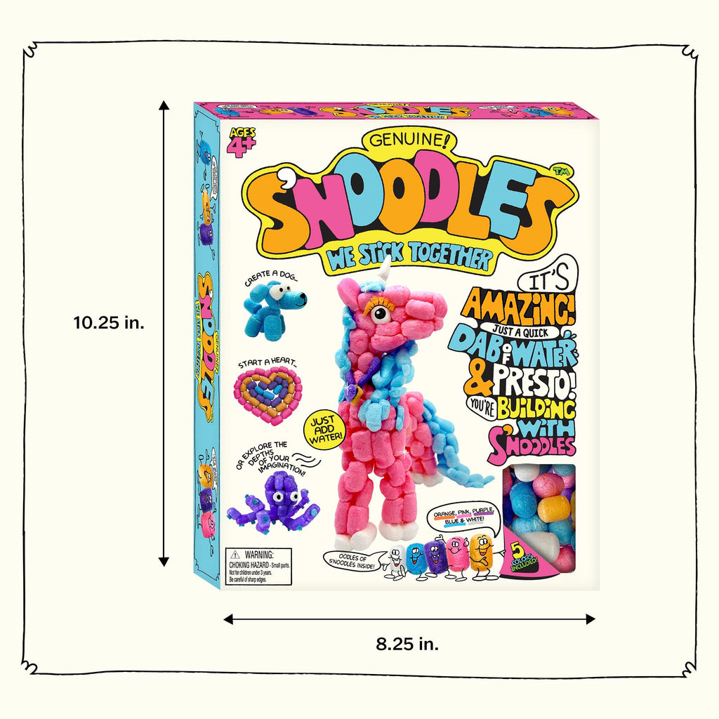Schylling S'Noodles Creative Building Craft Kit – 210 Piece, Just Add Water, Ages 4+
