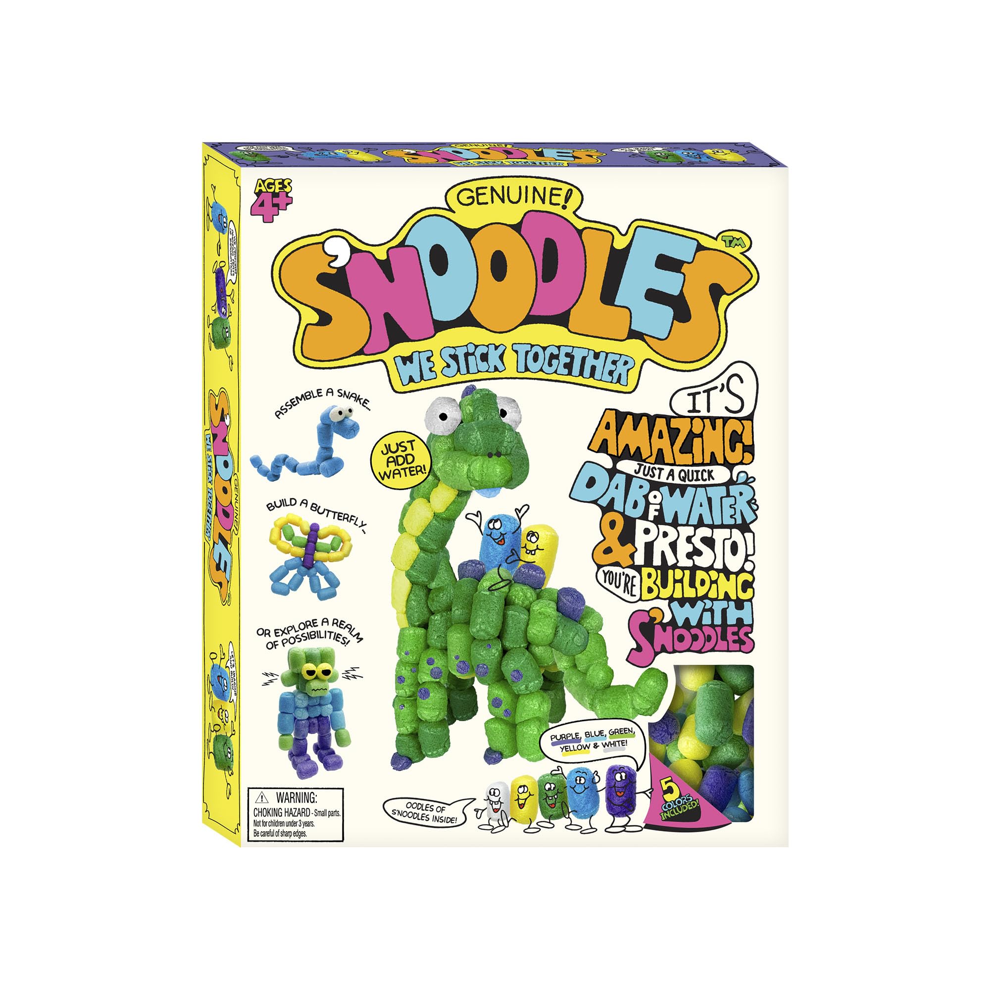 Schylling S’Noodles Creative Building Craft Kit – 210 Pieces, Just Add Water, Ages 4+