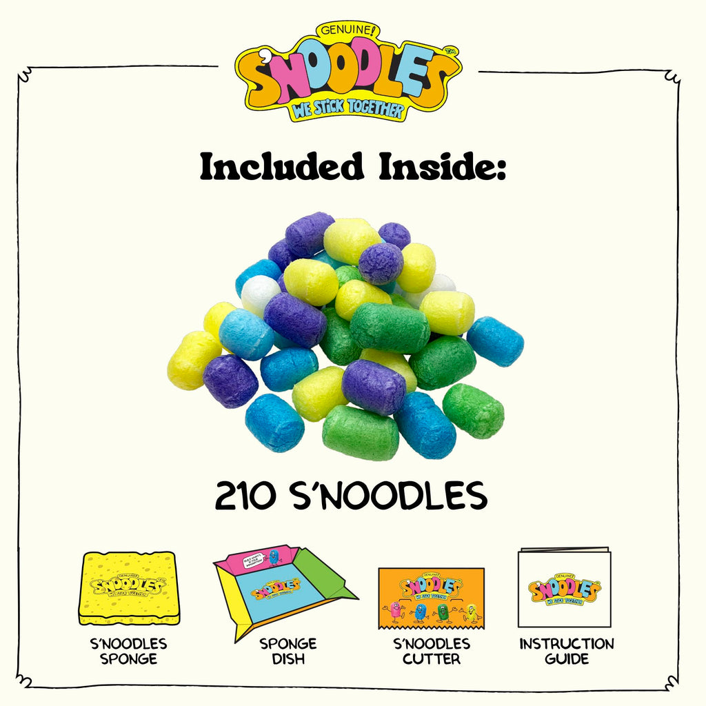 Schylling S’Noodles Creative Building Craft Kit – 210 Pieces, Just Add Water, Ages 4+