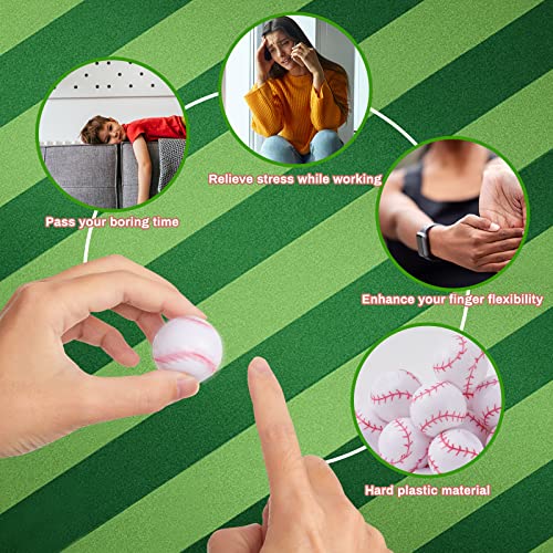 SCIONE 36 Pack Baseball Fidget Spinners – Mini Bulk Party Favors for Kids, Stress Relief Toys