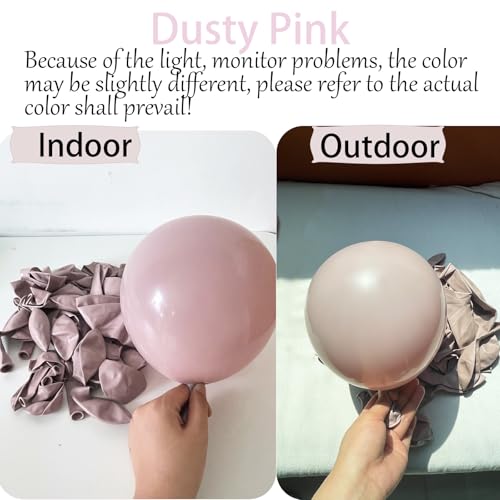 SCMDOTI Dusty Pink Balloons 54 Pack – 18,12,10,5 Inch Pastel Pink Balloons for Party Garland Arch Decorations