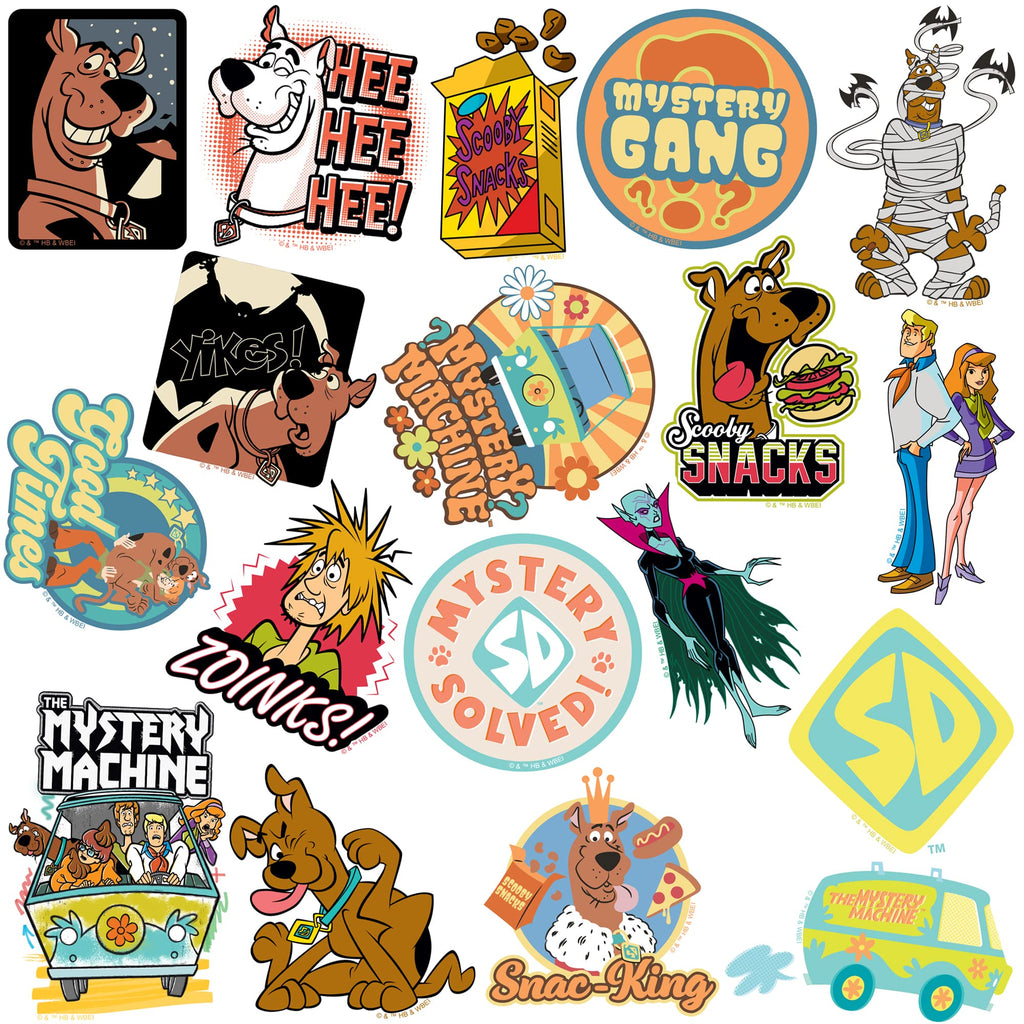 Scooby-Doo! 50-Count Die-Cut Vinyl Sticker Pack – Officially Licensed Fade-Resistant Decals for Laptops, Water Bottles, and More