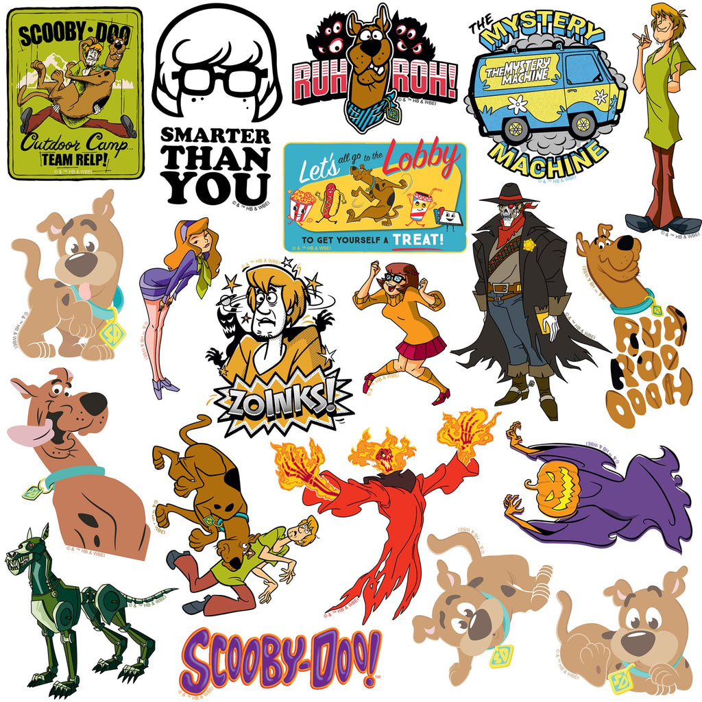 Scooby-Doo! 50-Count Die-Cut Vinyl Sticker Pack – Officially Licensed Fade-Resistant Decals for Laptops, Water Bottles, and More