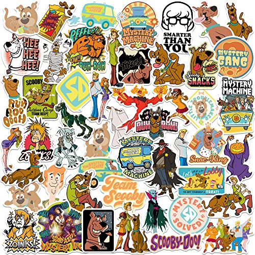 Scooby-Doo! 50-Count Die-Cut Vinyl Sticker Pack – Officially Licensed Fade-Resistant Decals for Laptops, Water Bottles, and More