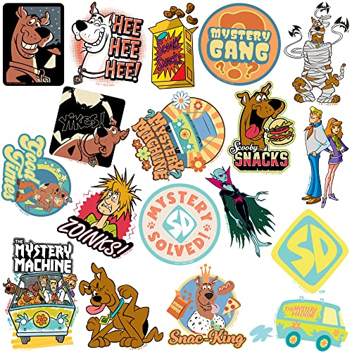 Scooby-Doo! 50-Count Die-Cut Vinyl Sticker Pack – Officially Licensed Fade-Resistant Decals for Laptops, Water Bottles, and More