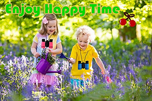 Scotamalone Kids Binoculars 4x30 - Shock Proof Toy Binoculars for Ages 3-12, Bird Watching, Hiking, Gift Set with Bag and Strap
