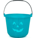 SCS Direct Official Teal Pumpkin Project Trick or Treat Bucket – 8.5 in Plastic Pail with Lid and Handle for Allergy-Friendly Non-Candy Treats (1 Pack)
