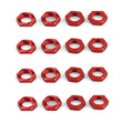 SDSLD 16-Pack 17mm Red Aluminum Wheel Nuts for 1/7 1/8 RC Cars