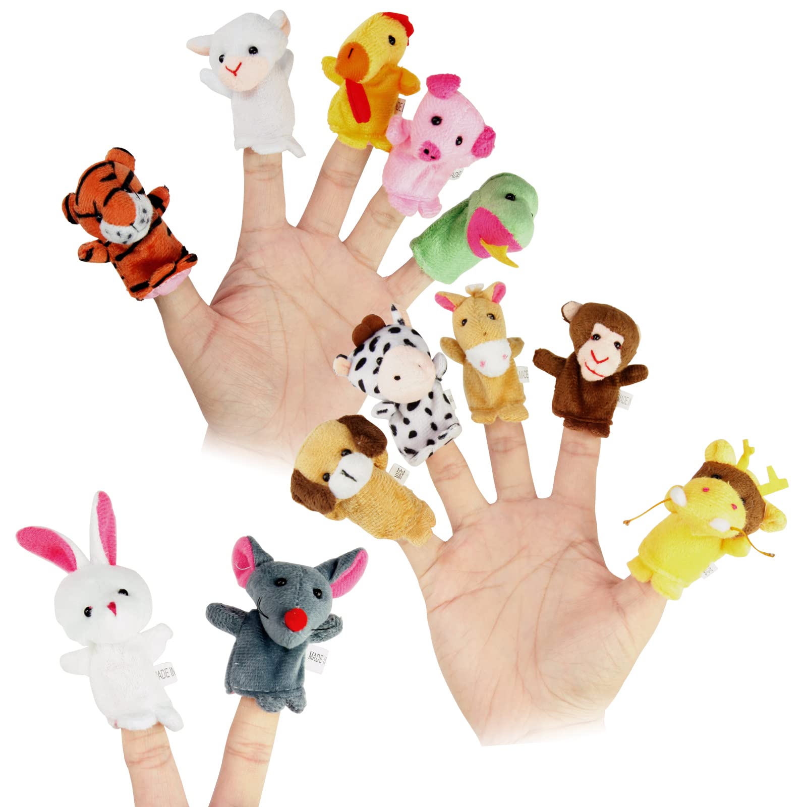 Sealive Finger Puppets for Toddlers 1-3 – Soft Plush Animal Toys for Storytelling and Early Learning