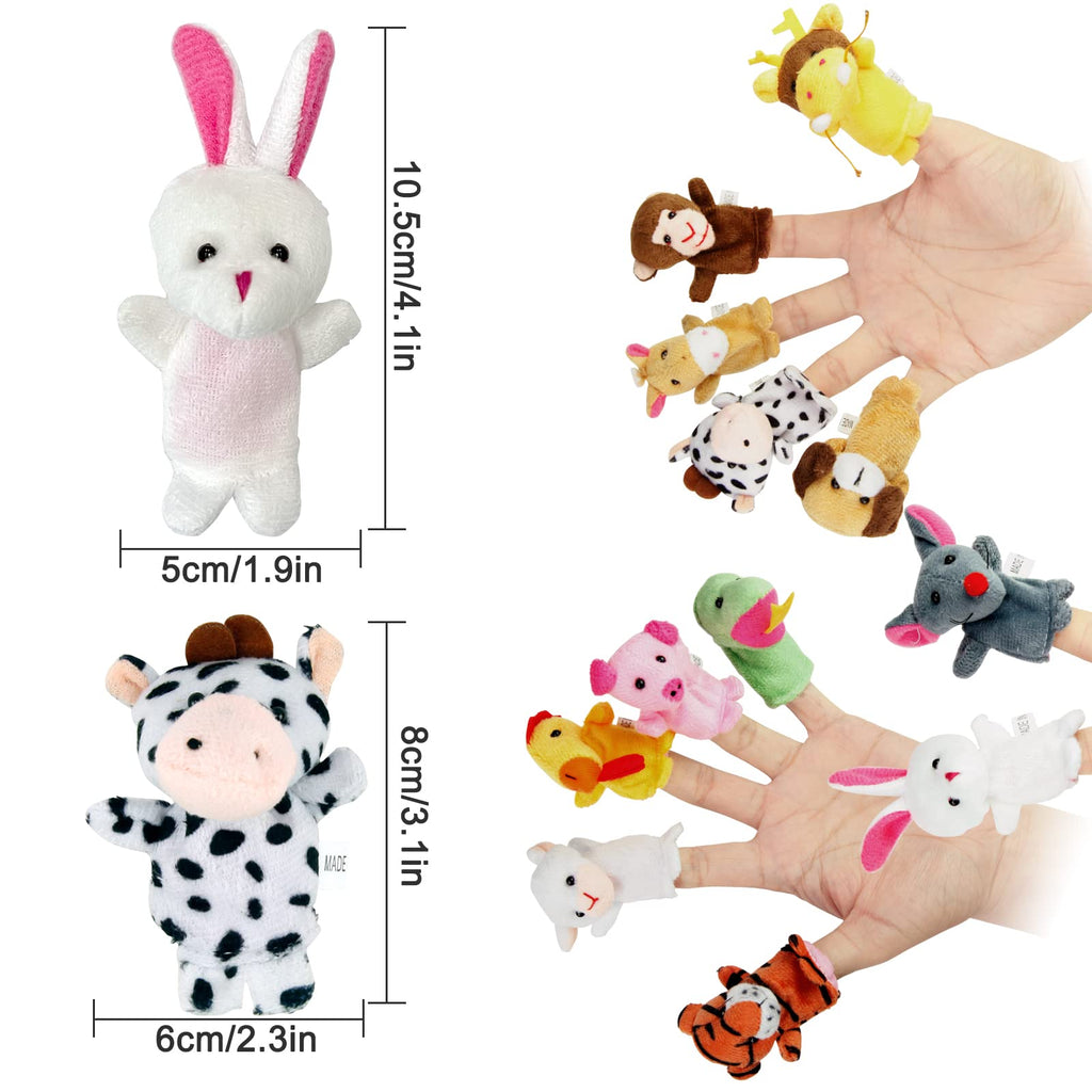 Sealive Finger Puppets for Toddlers 1-3 – Soft Plush Animal Toys for Storytelling and Early Learning