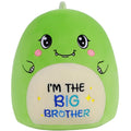 SEAOPOP Big Brother Dinosaur Plush – 8-Inch Green Oval Stuffed Toy for New Sibling Gift