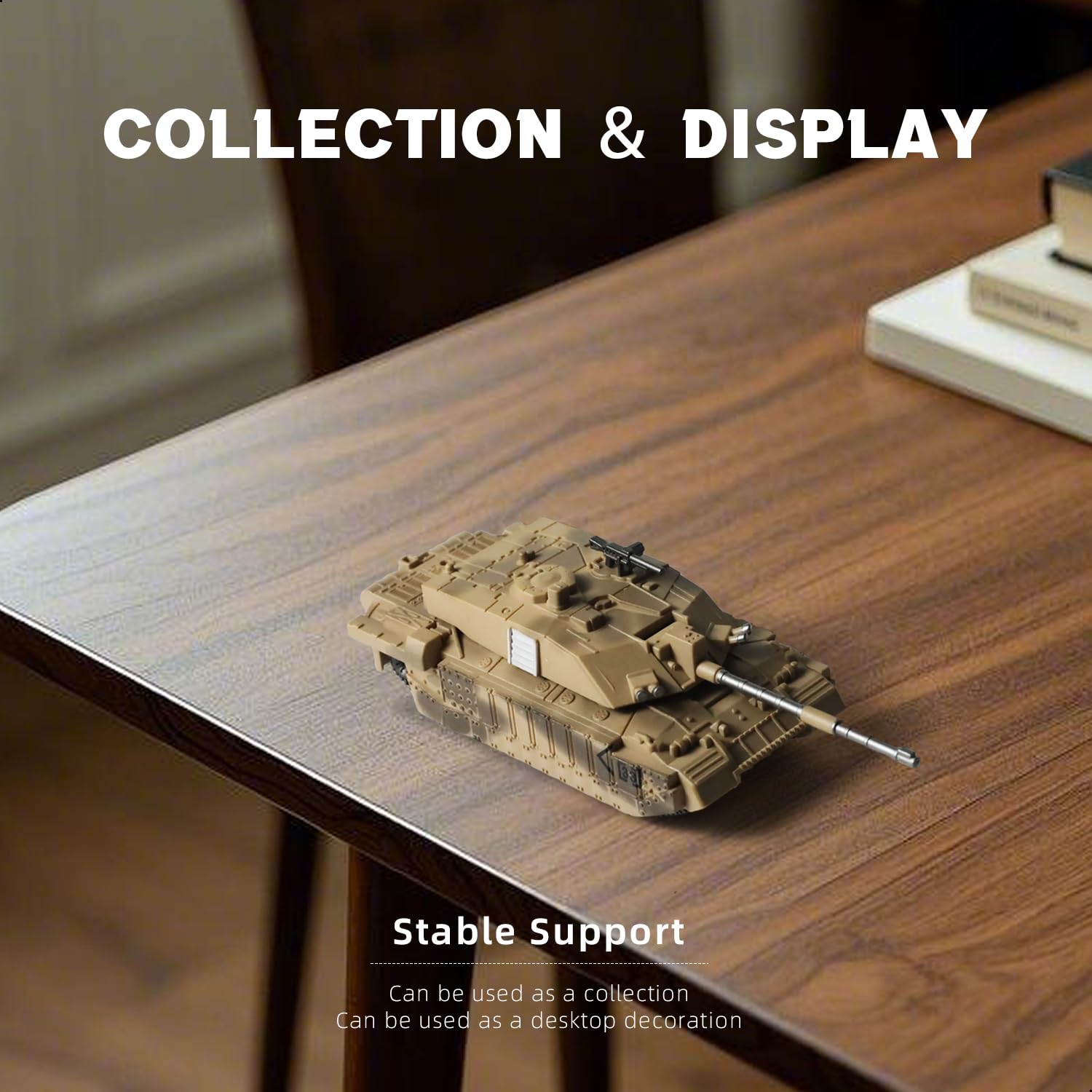 SEBUNAS 1/72 Scale Challenger 2 Tank Quick Build Model - 10 Piece British Army Main Battle Tank Building Kit for Teens and Adults