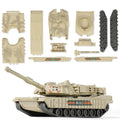 SEBUNAS 1/72 Scale M1A2 Tank Model Kit - Quick Build 9-Piece Set with Rotating Turret